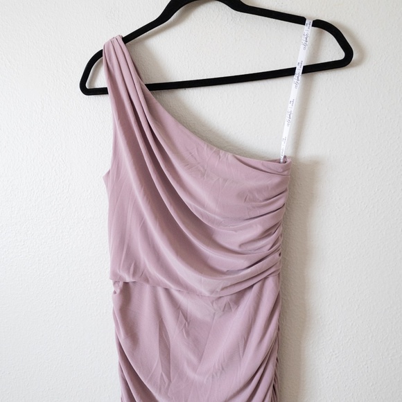 Celebrate DB Studio Mauve One Shoulder Jersey Maxi Dress - Picture 5 of 5